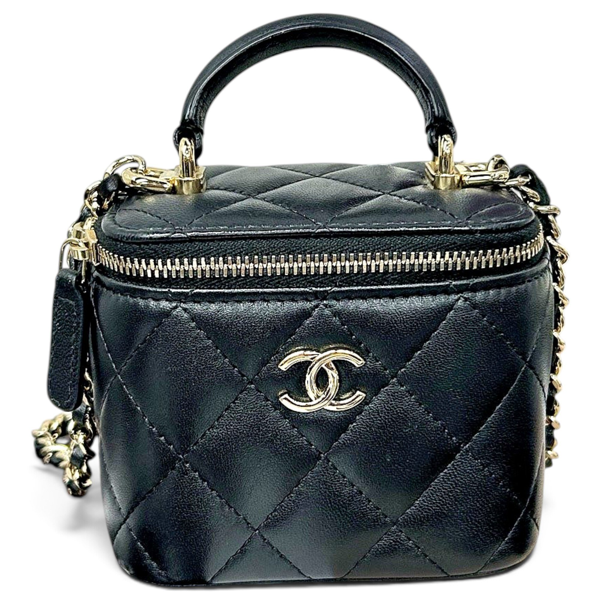 Vanity leather handbag