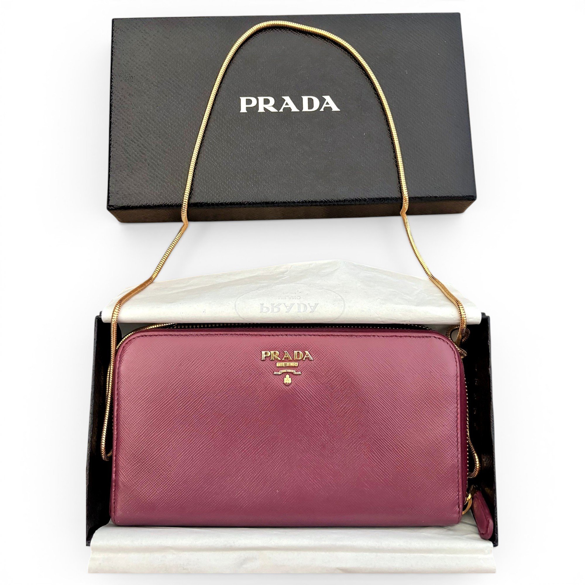 Leather clutch bag