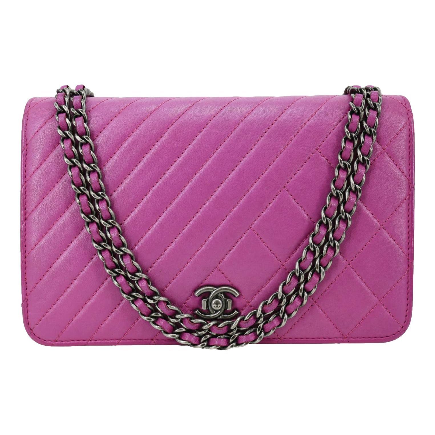 Leather clutch bag