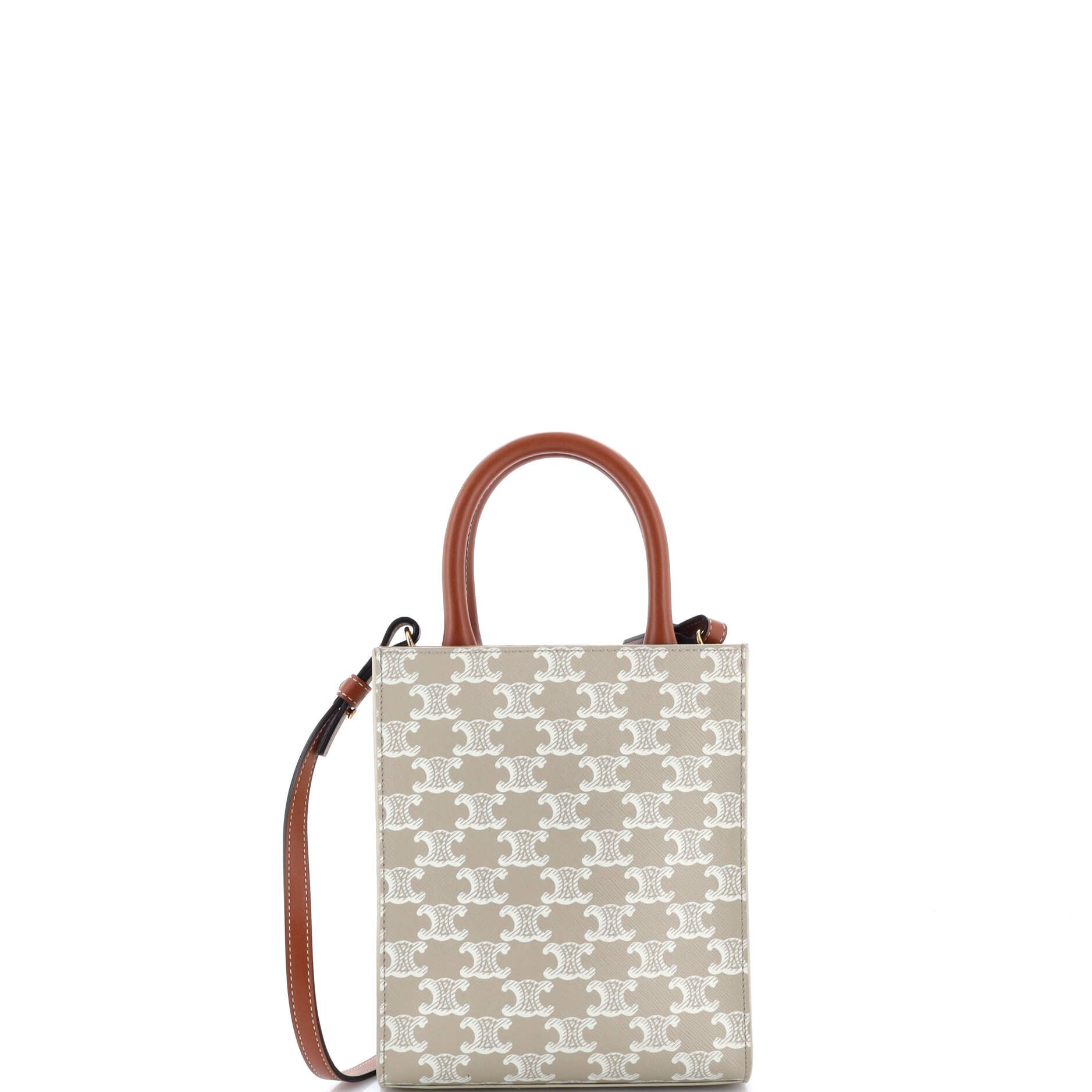Vertical Cabas Tote Triomphe Coated Canvas Mini