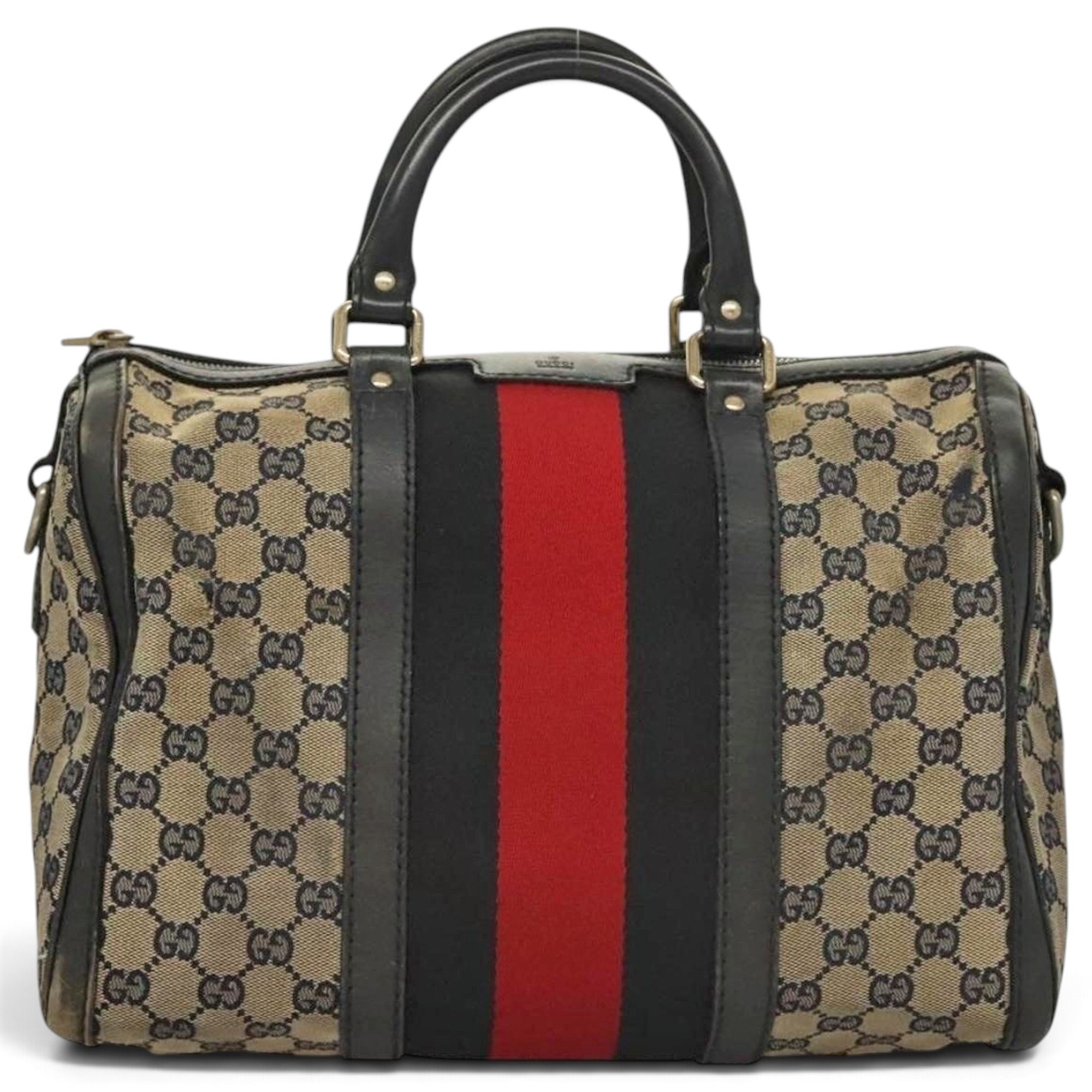 Boston leather bowling bag