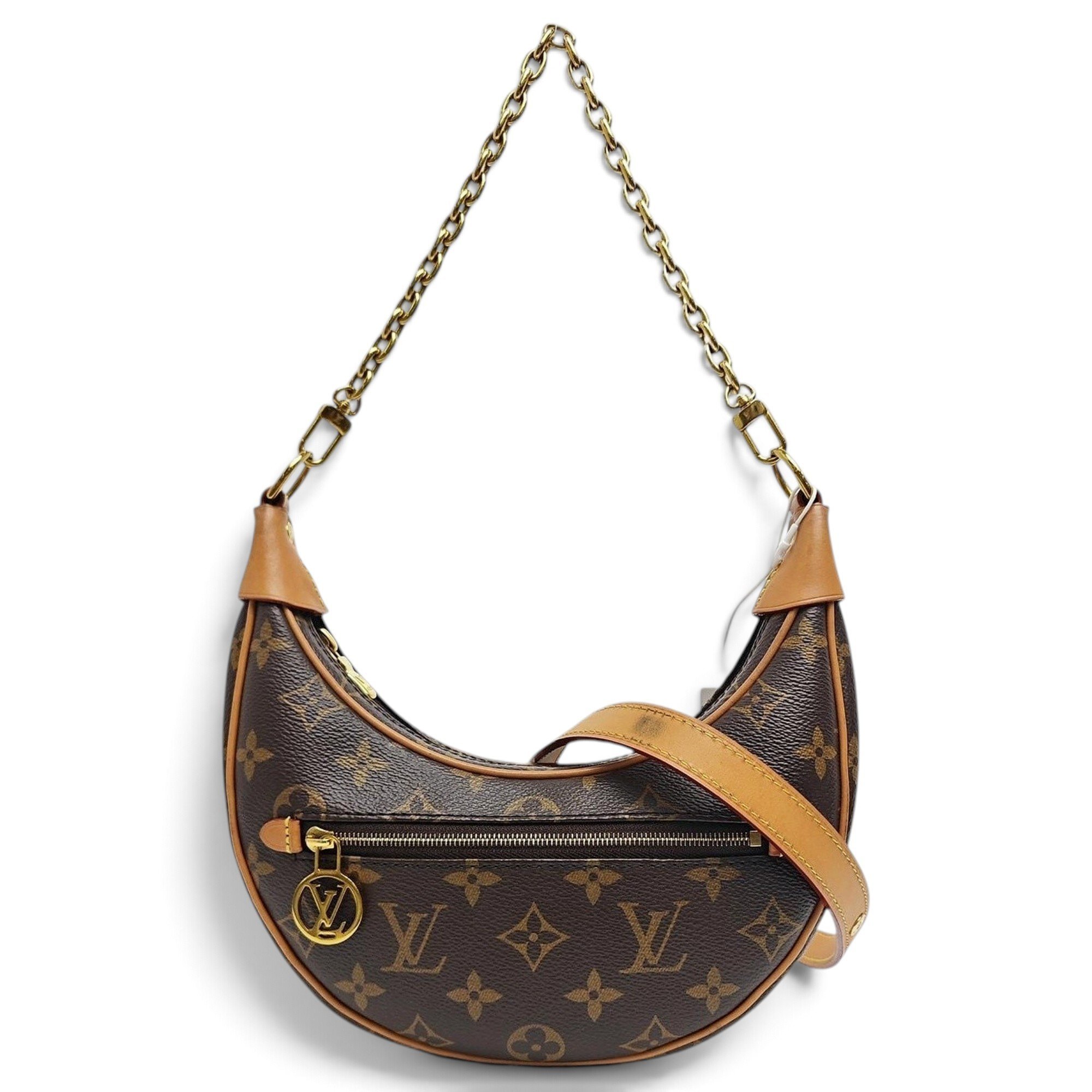 Loop leather handbag