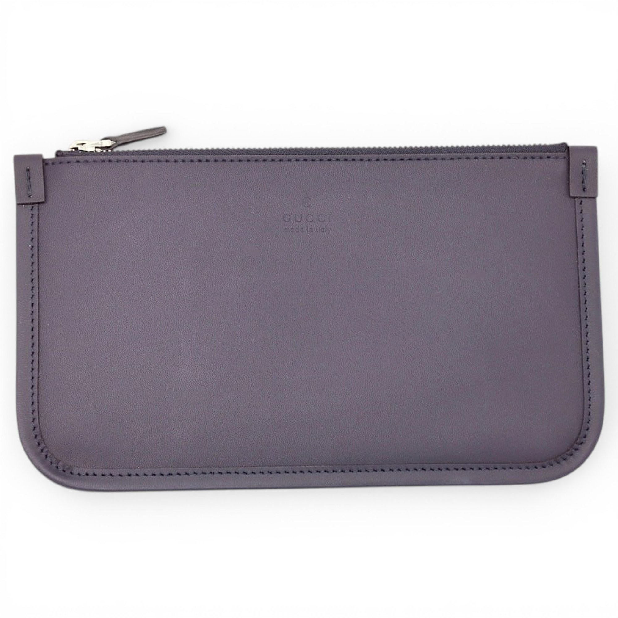 Leather clutch bag