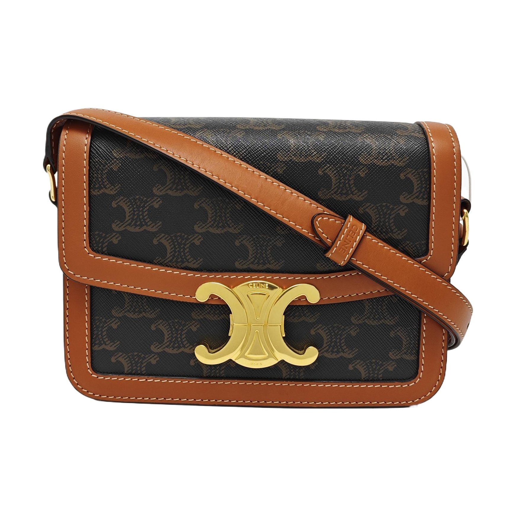 Triomphe leather handbag