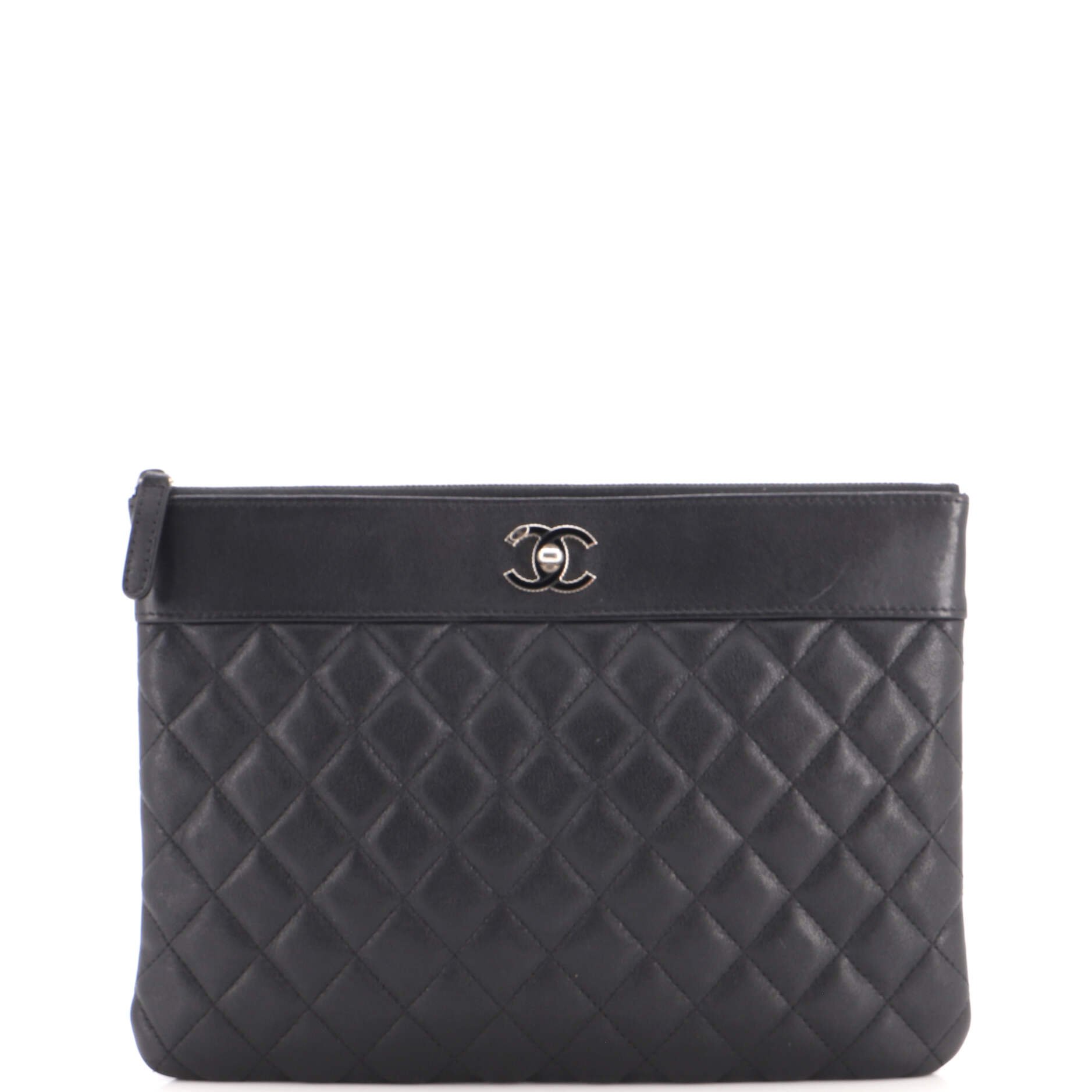 Mademoiselle Vintage O Case Clutch Quilted Sheepskin Medium