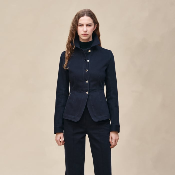 Bleu Noir Denim Equestrian Jacket