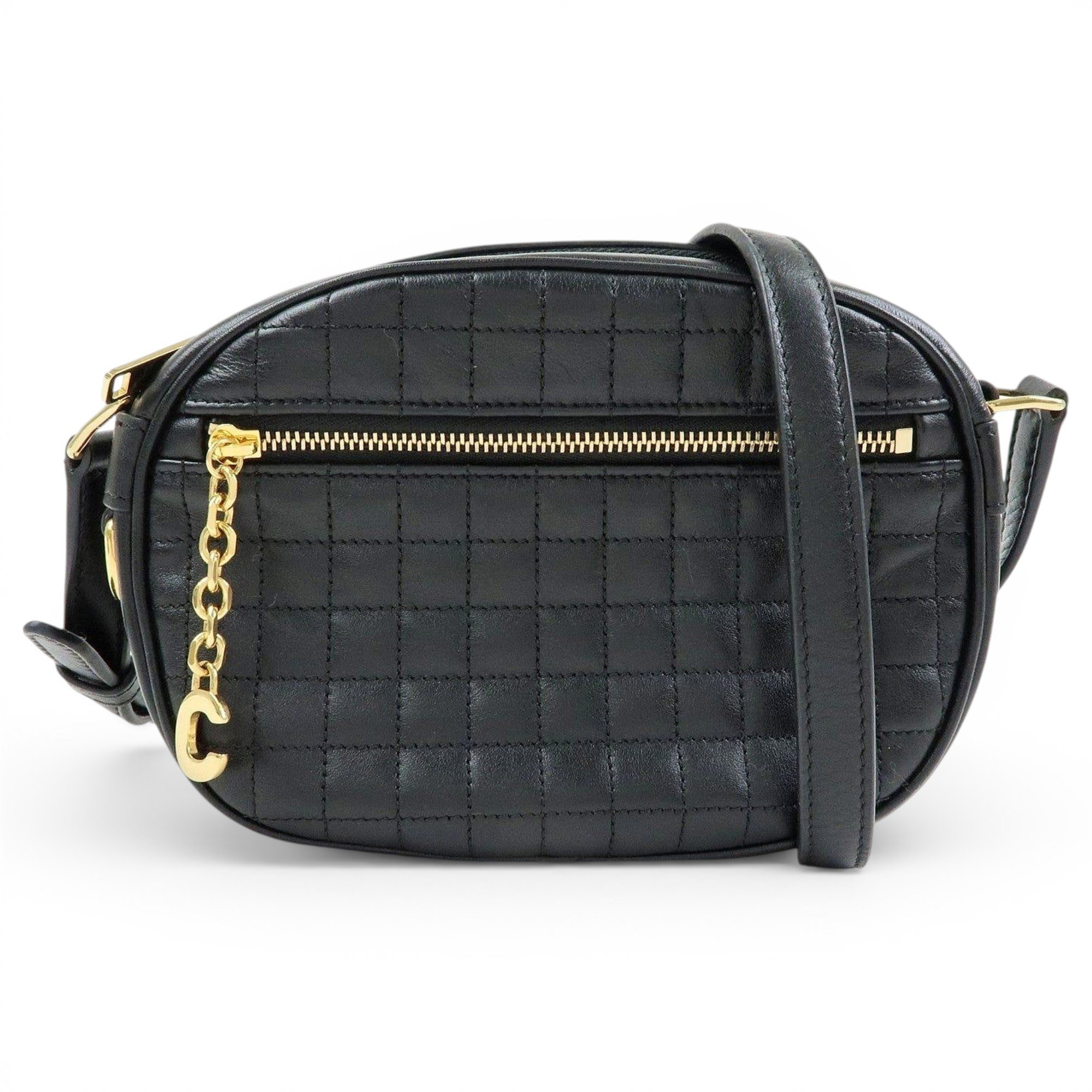 Charm leather crossbody bag