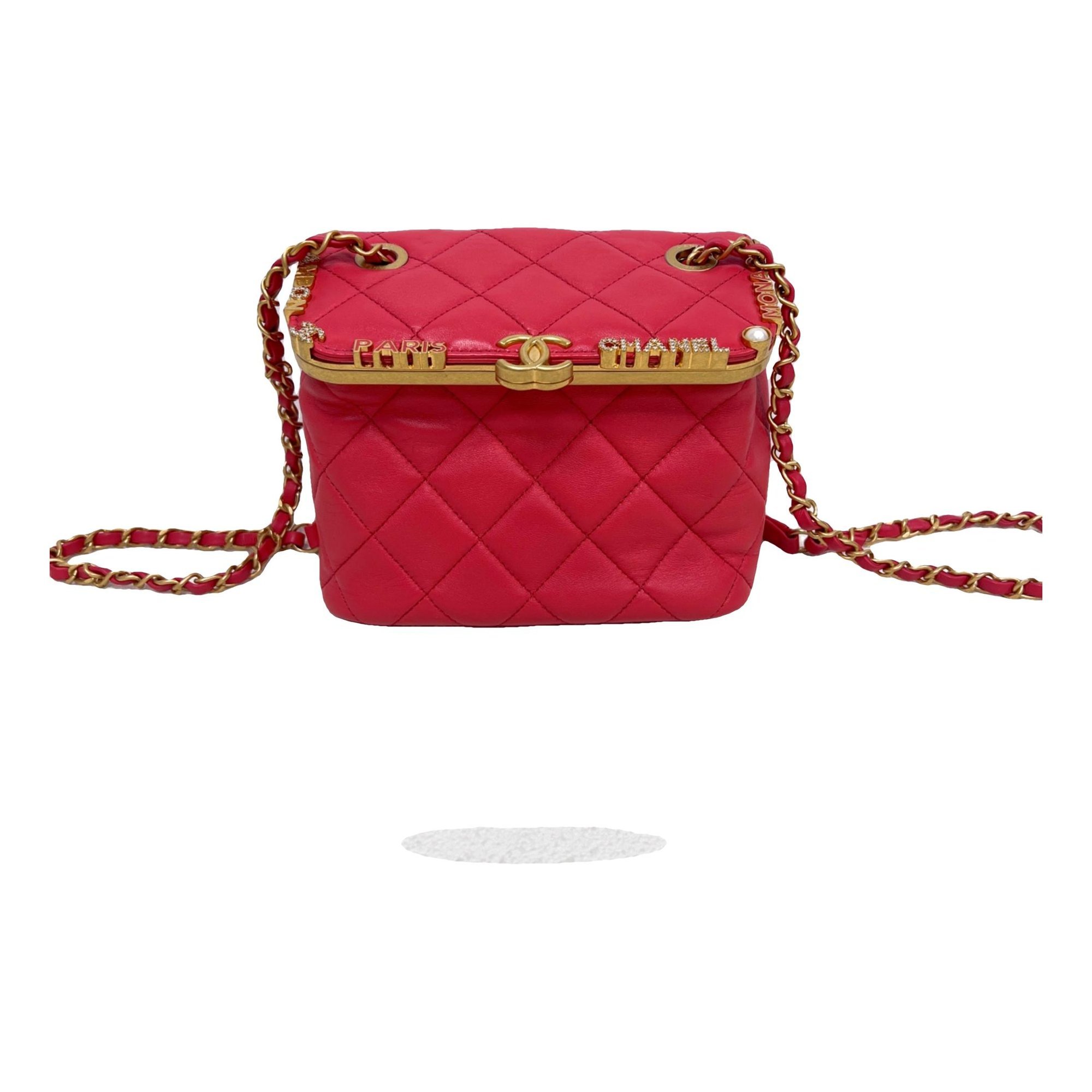 Vanity leather handbag
