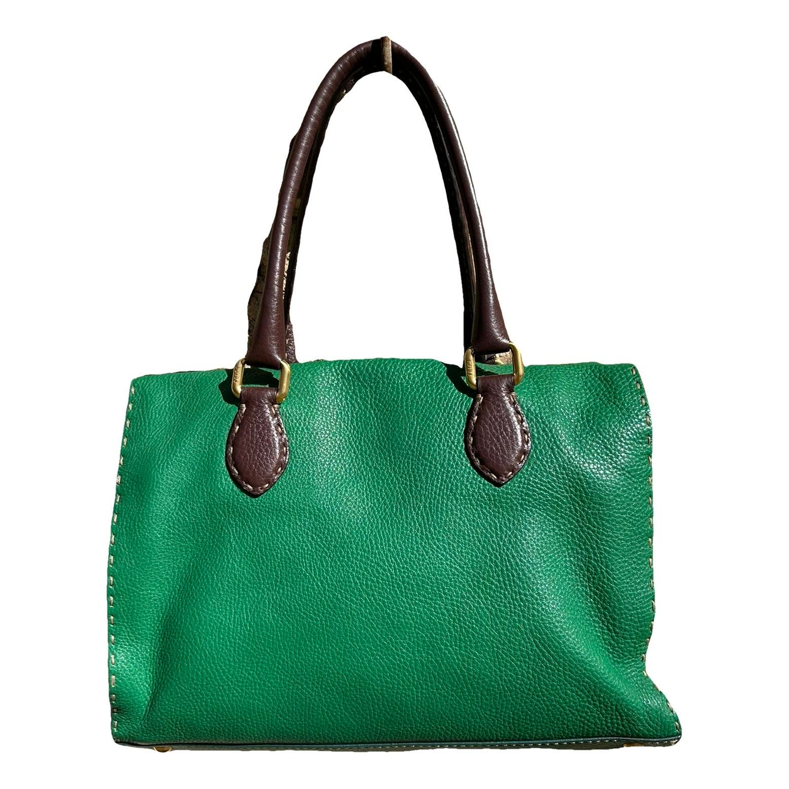 Baguette leather handbag