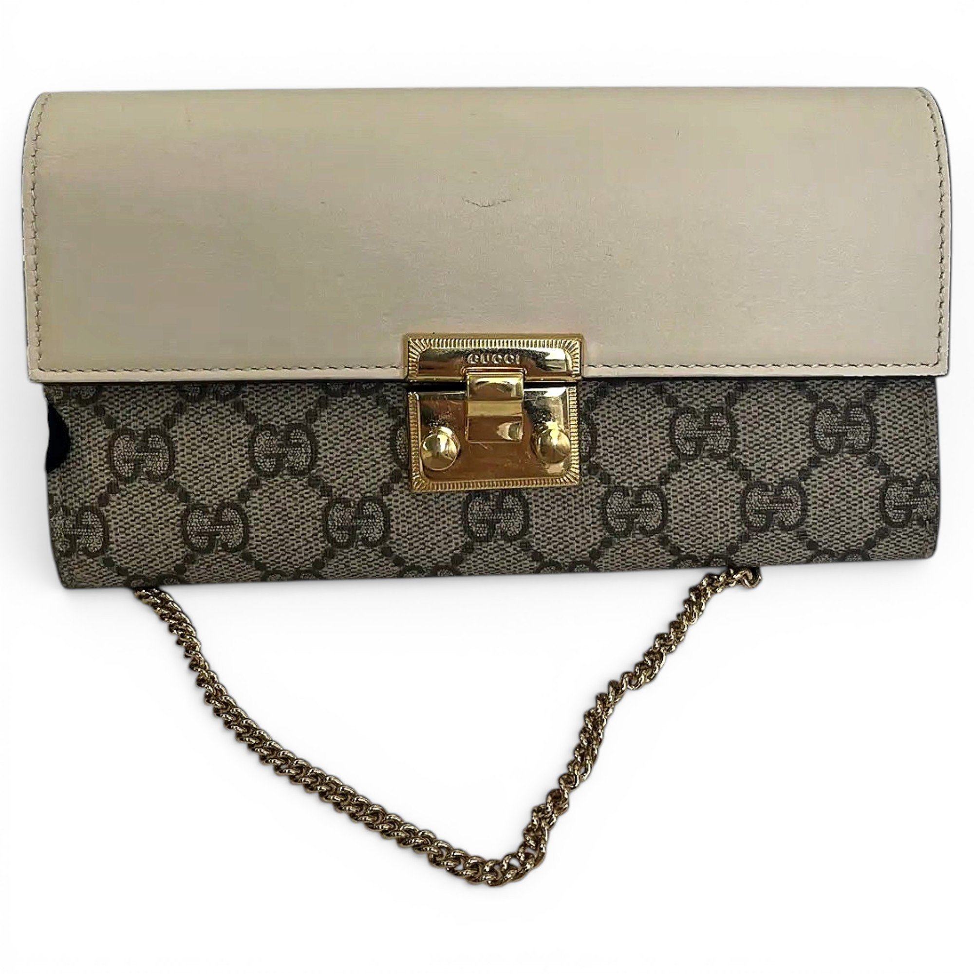 Padlock vinyl handbag