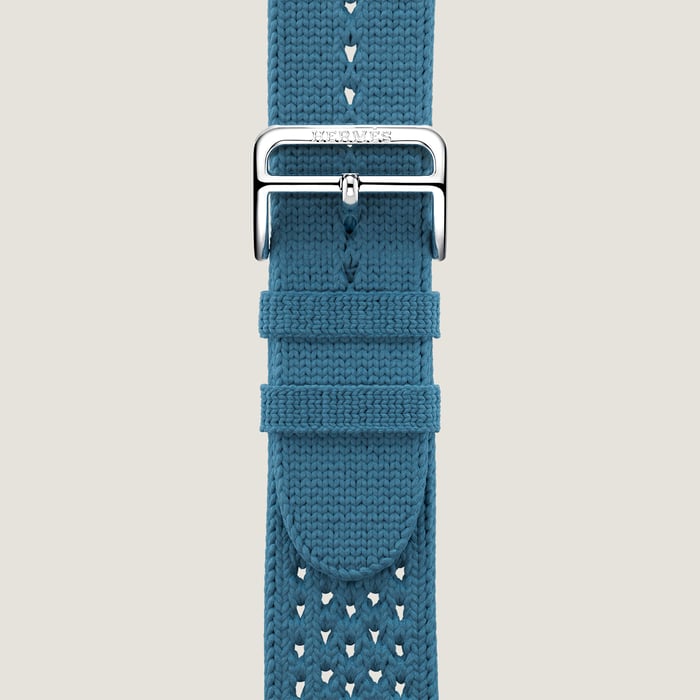 Bleu Jean Band Apple Watch Hermès Single Tour 45 MM Tricot