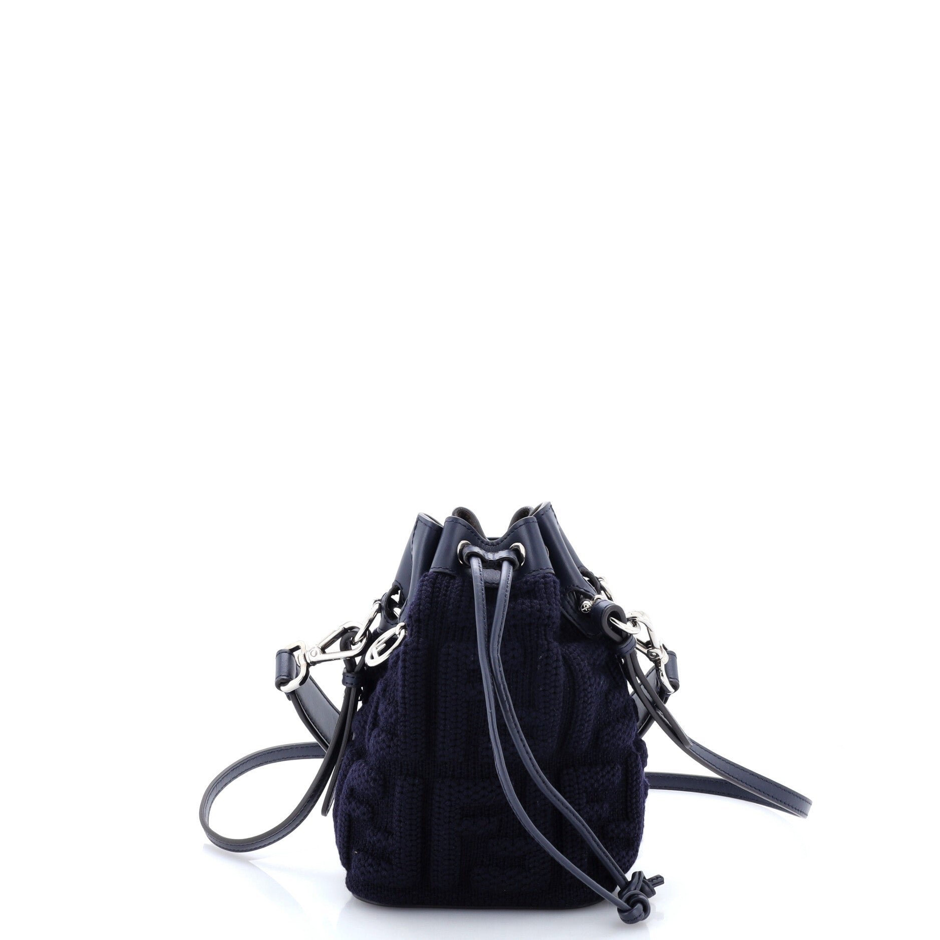 Mon Tresor Bucket Bag Zucca Knit with Leather Mini