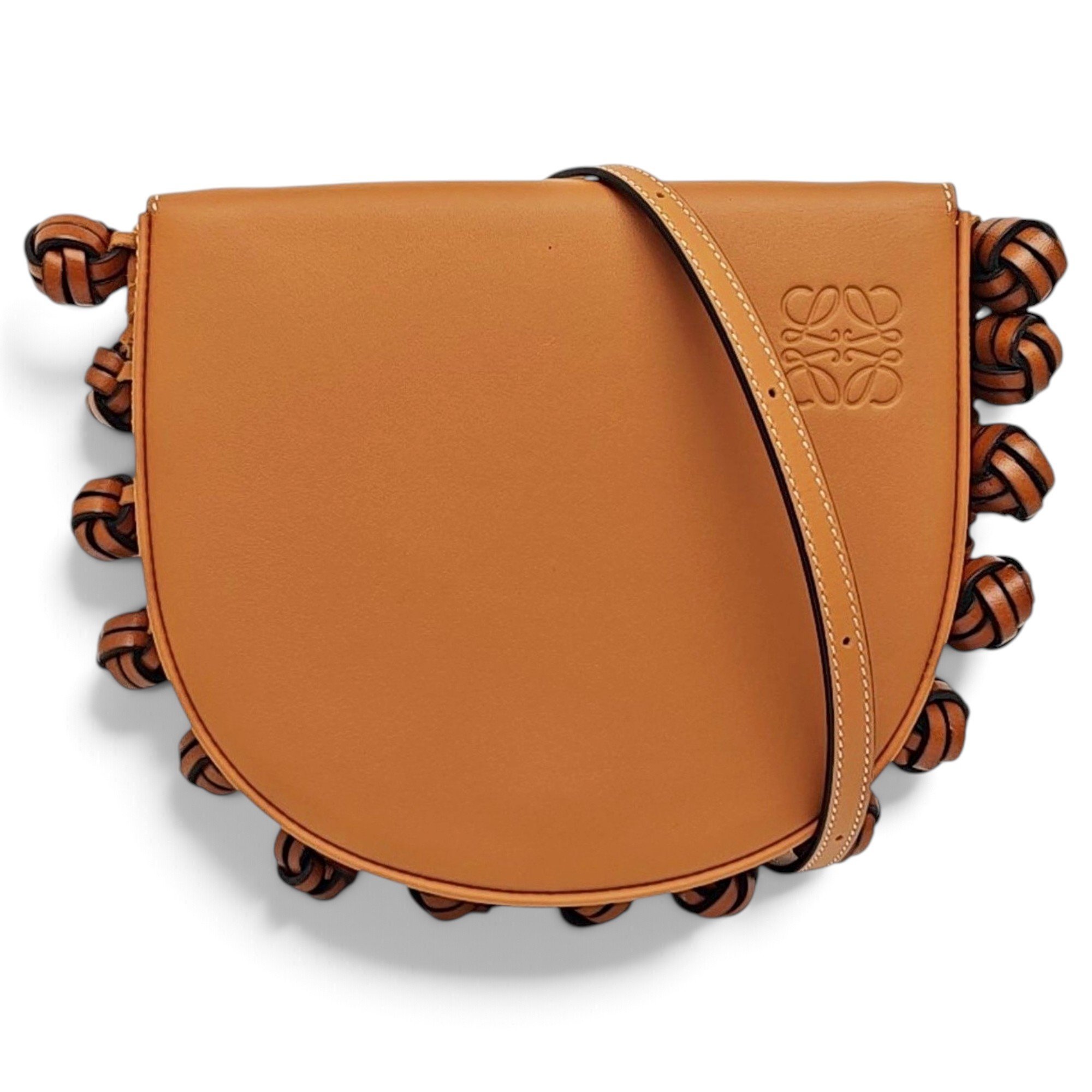 Heel leather handbag