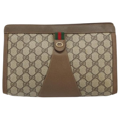 Leather clutch bag