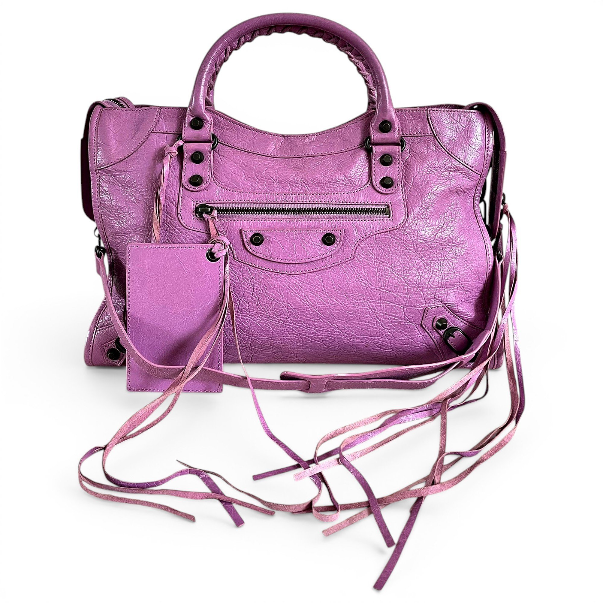 City leather handbag