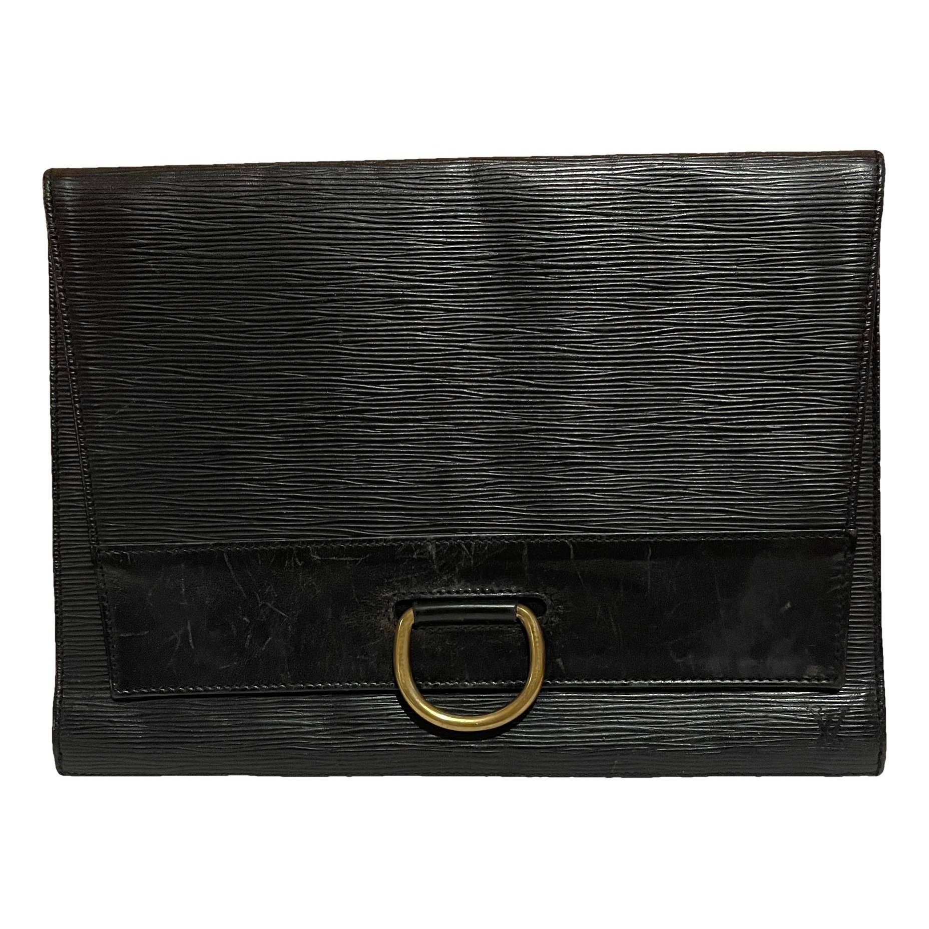 Leather clutch bag