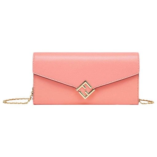 Wallet On Chain leather crossbody bag