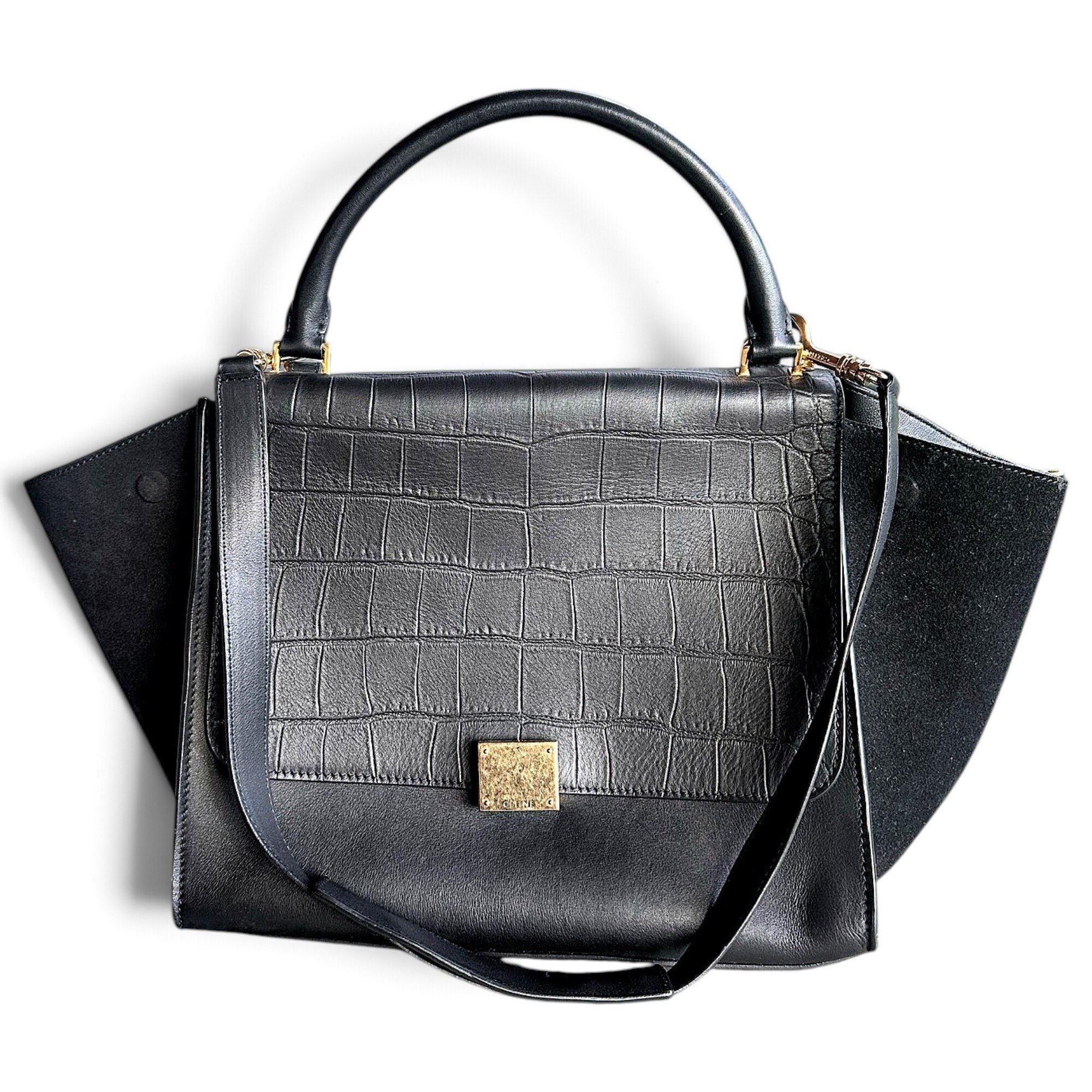 Trapèze leather bag