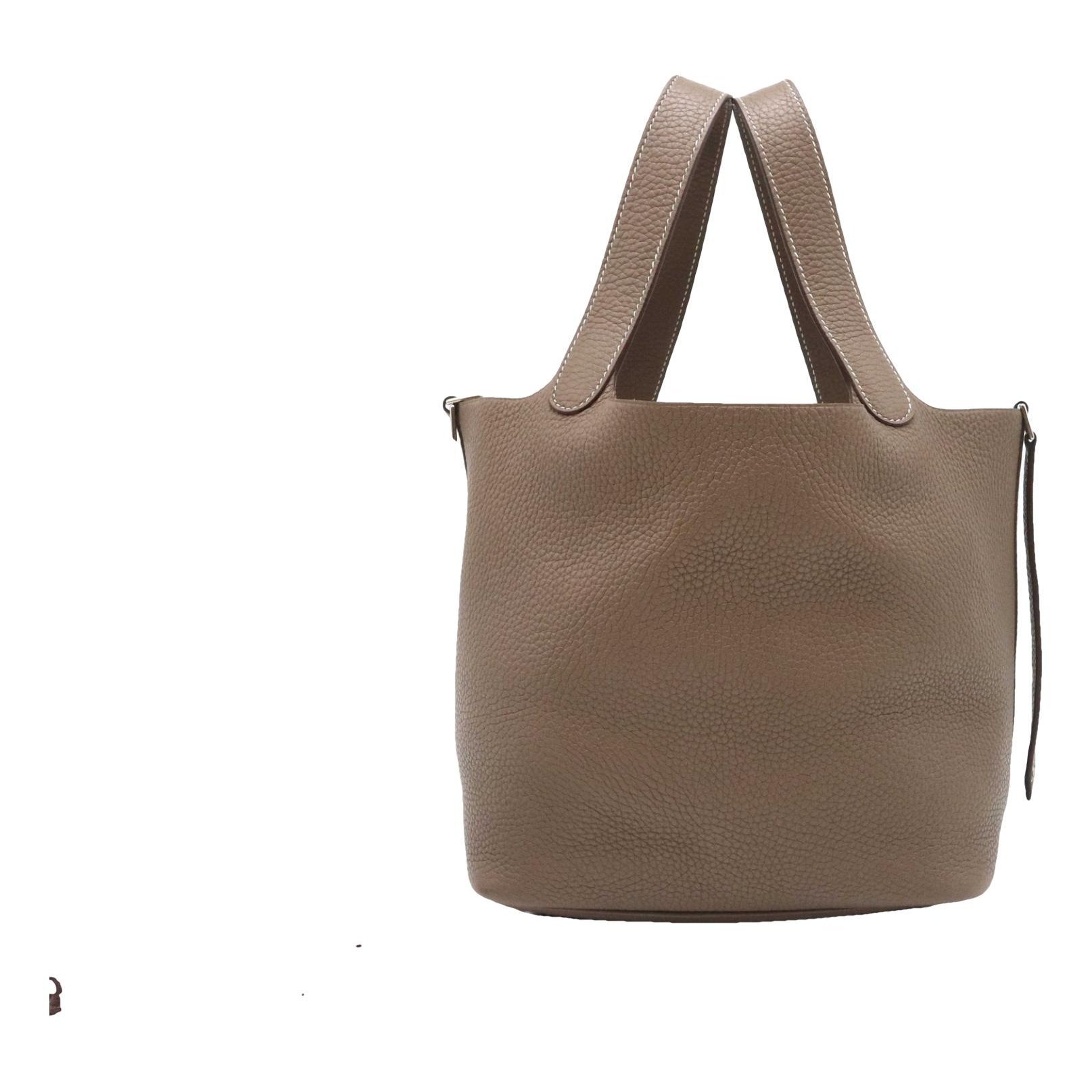 Picotin leather tote