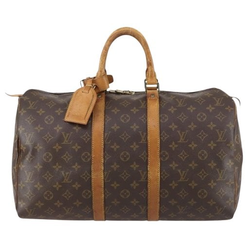 Keepall leather travel bag