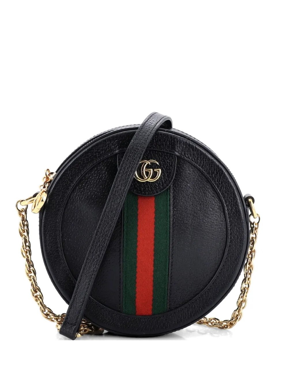 Ophidia Round Shoulder Bag Leather Mini crossbody bag
