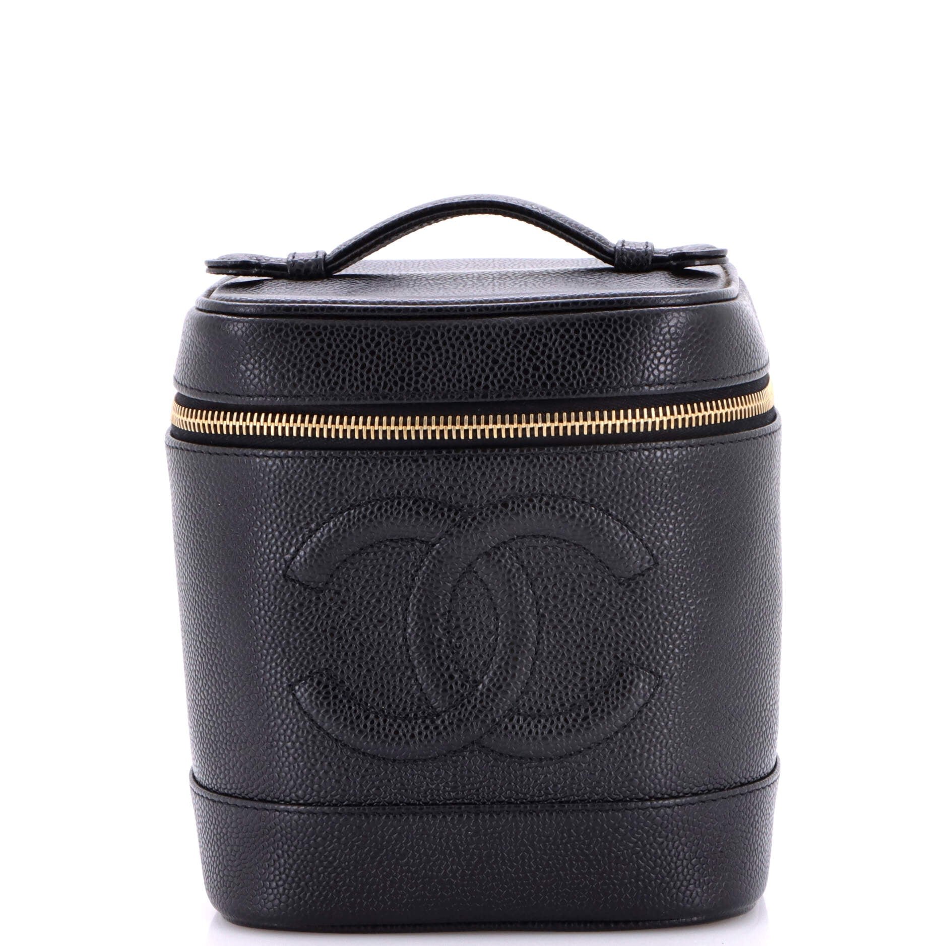 Vintage Timeless Cosmetic Case Caviar Tall