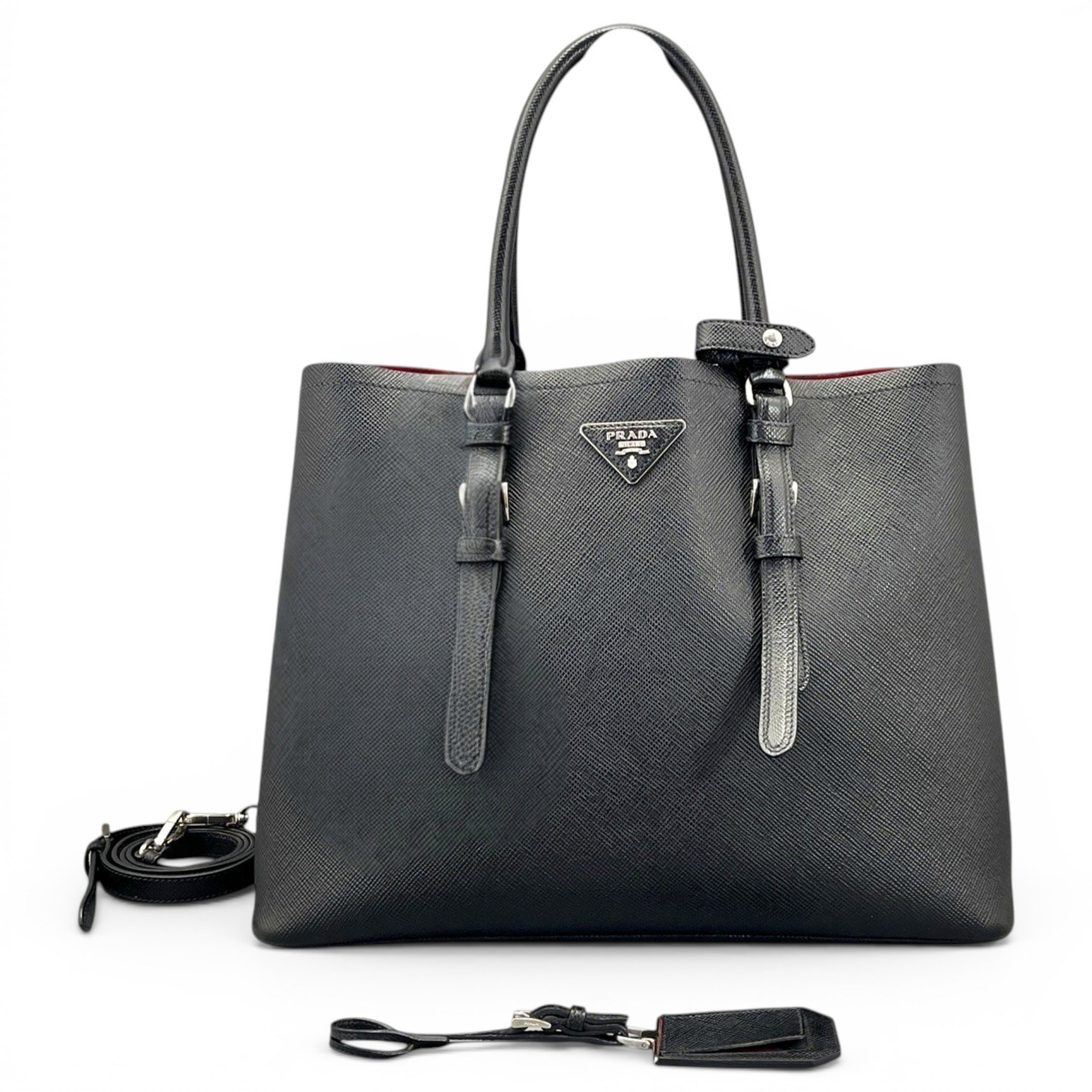 Double leather tote