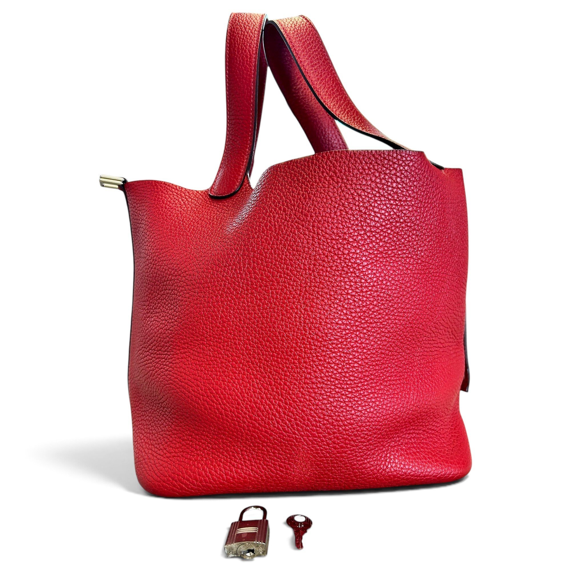 Picotin leather tote