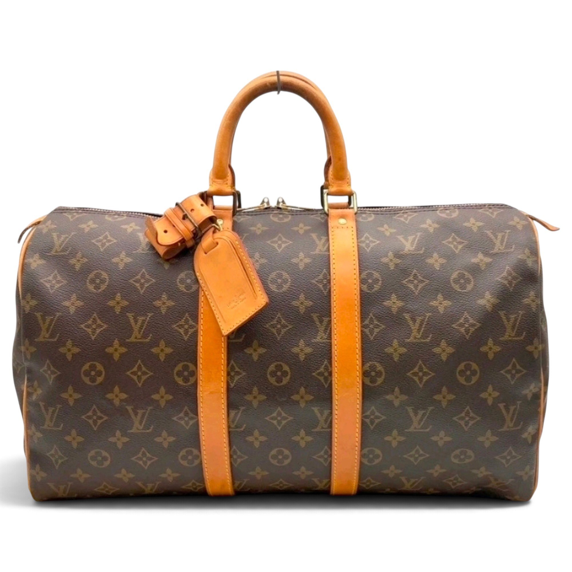 Keepall leather travel bag