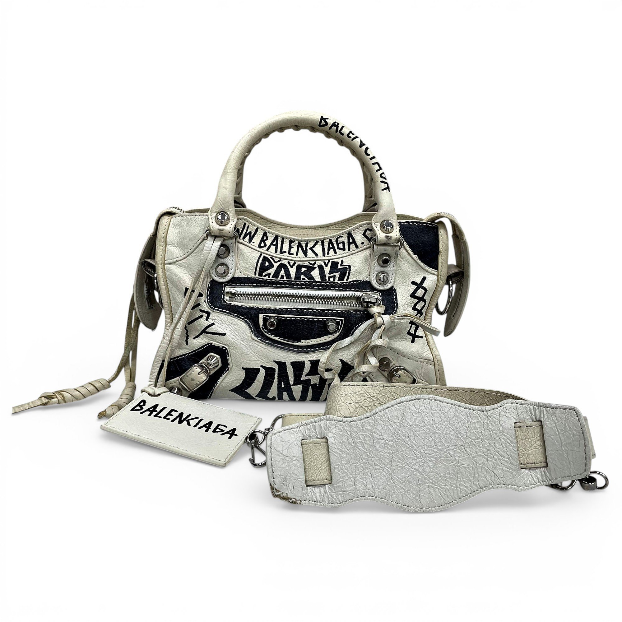 City leather handbag