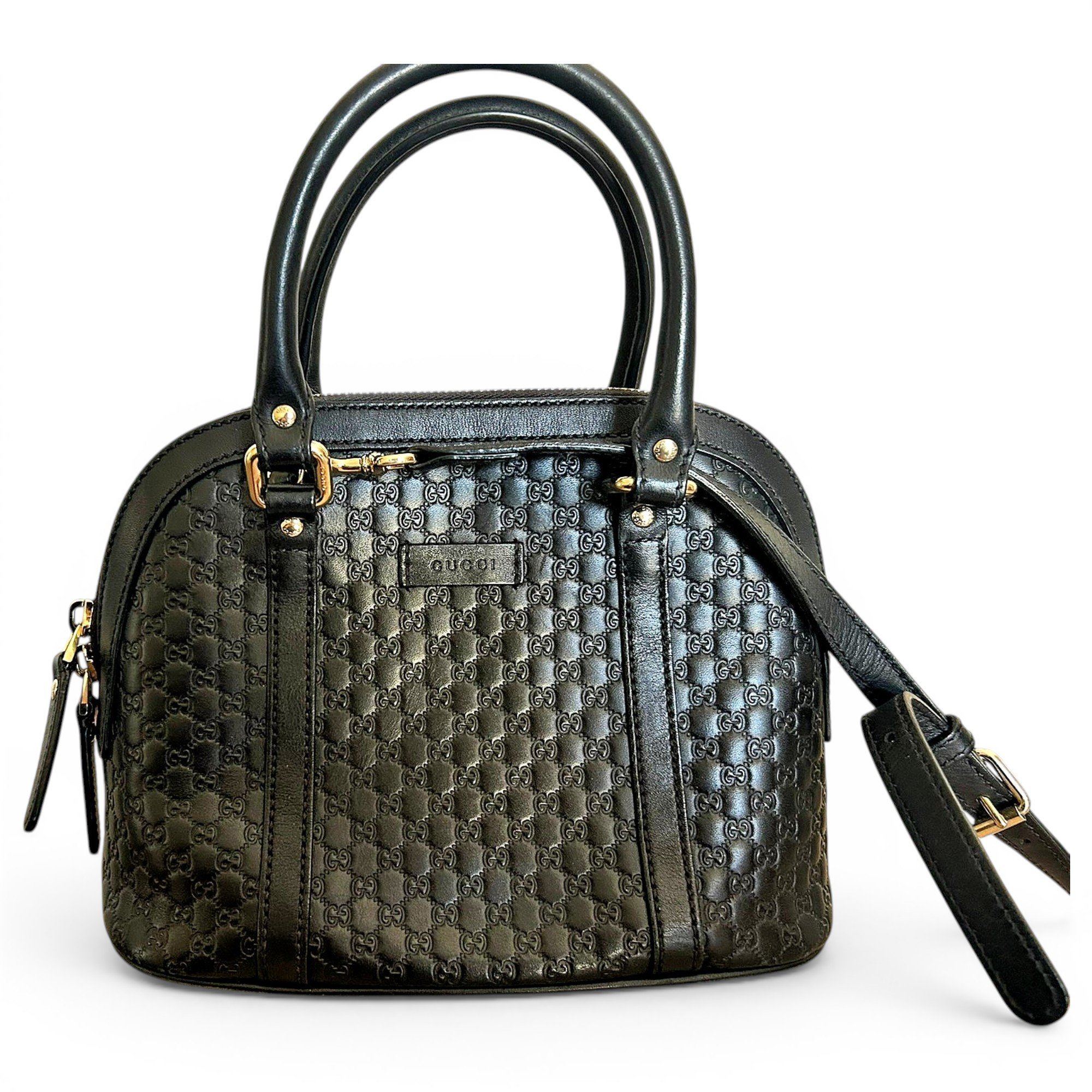 Dôme leather handbag