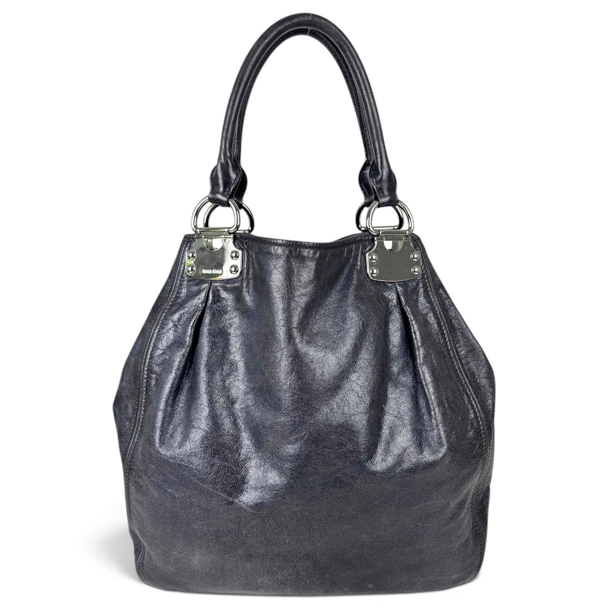 Miu Miu Vitello leather tote
