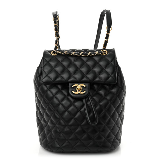 Chanel Calfskin Quilted Small Urban Spirit Backpack Black