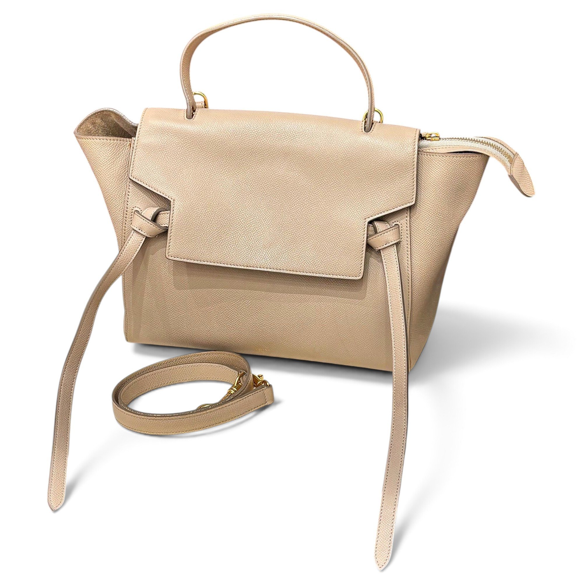 Belt leather handbag