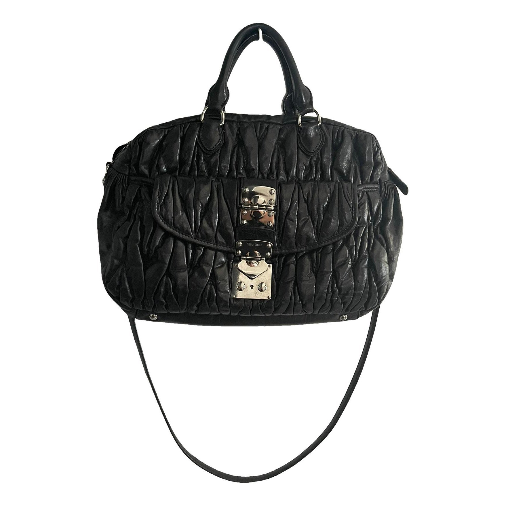 Matelassé leather crossbody bag