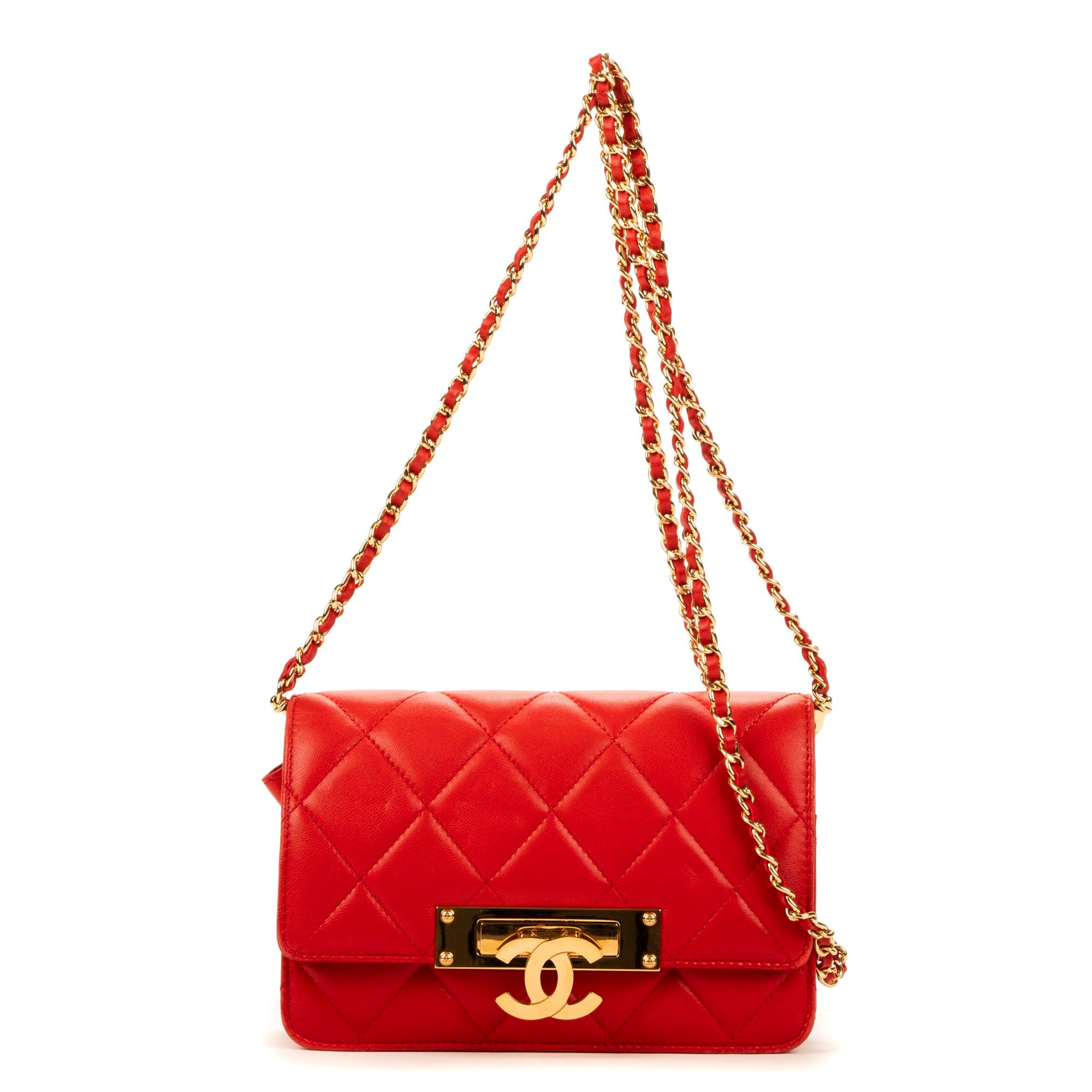 Wallet On Chain leather handbag