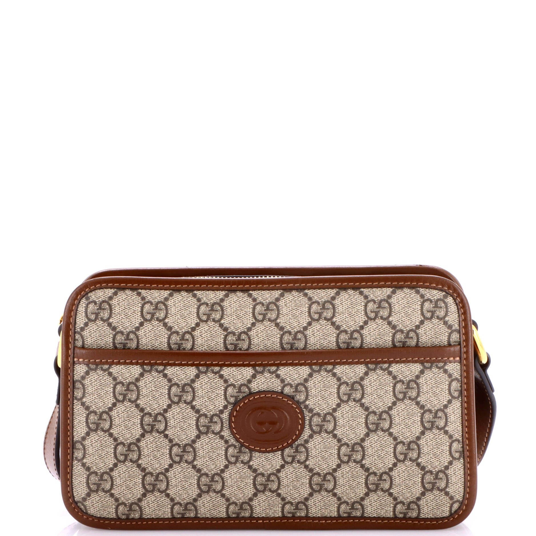 Interlocking G Patch Camera Bag GG Coated Canvas Mini