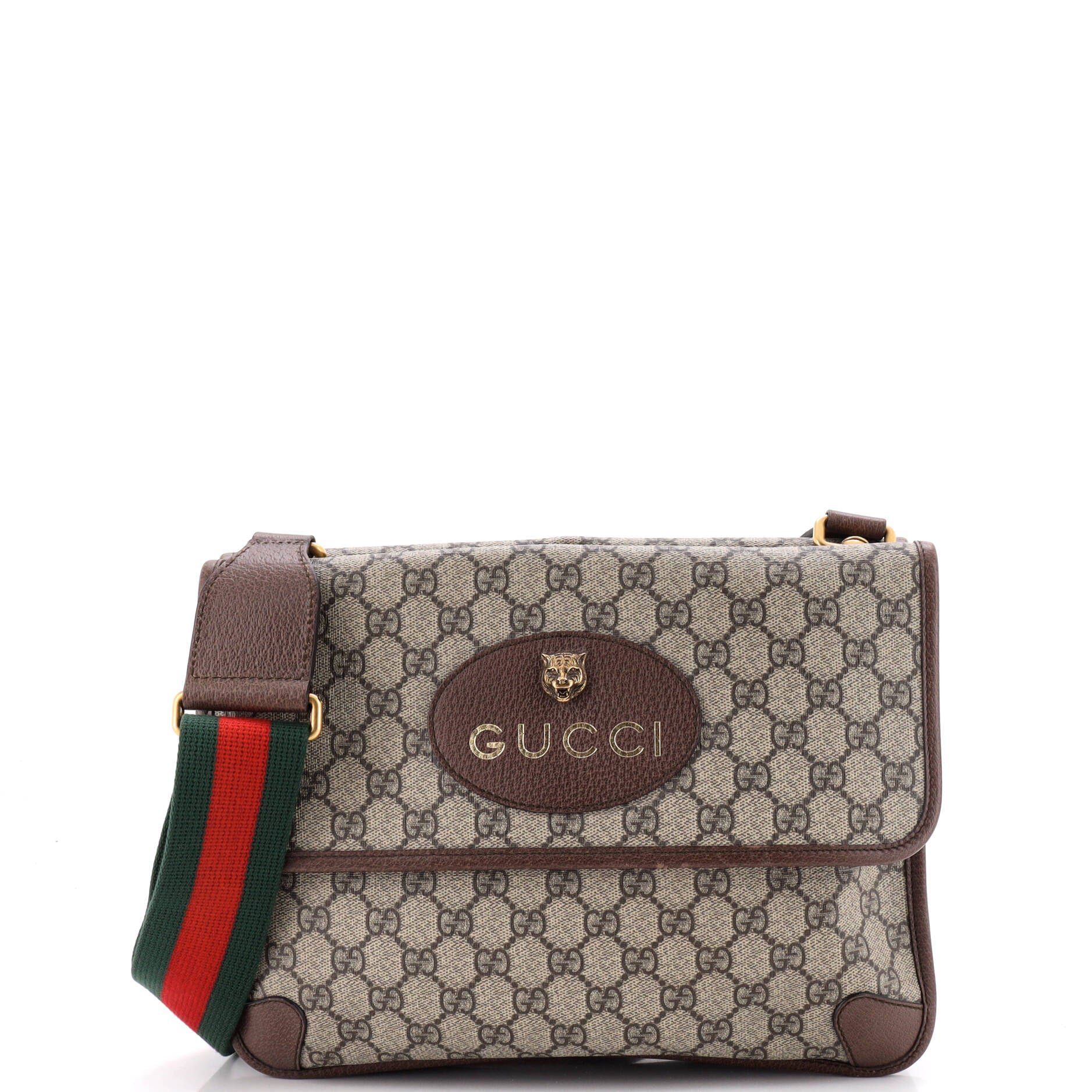 Neo Vintage Flap Messenger GG Coated Canvas Medium