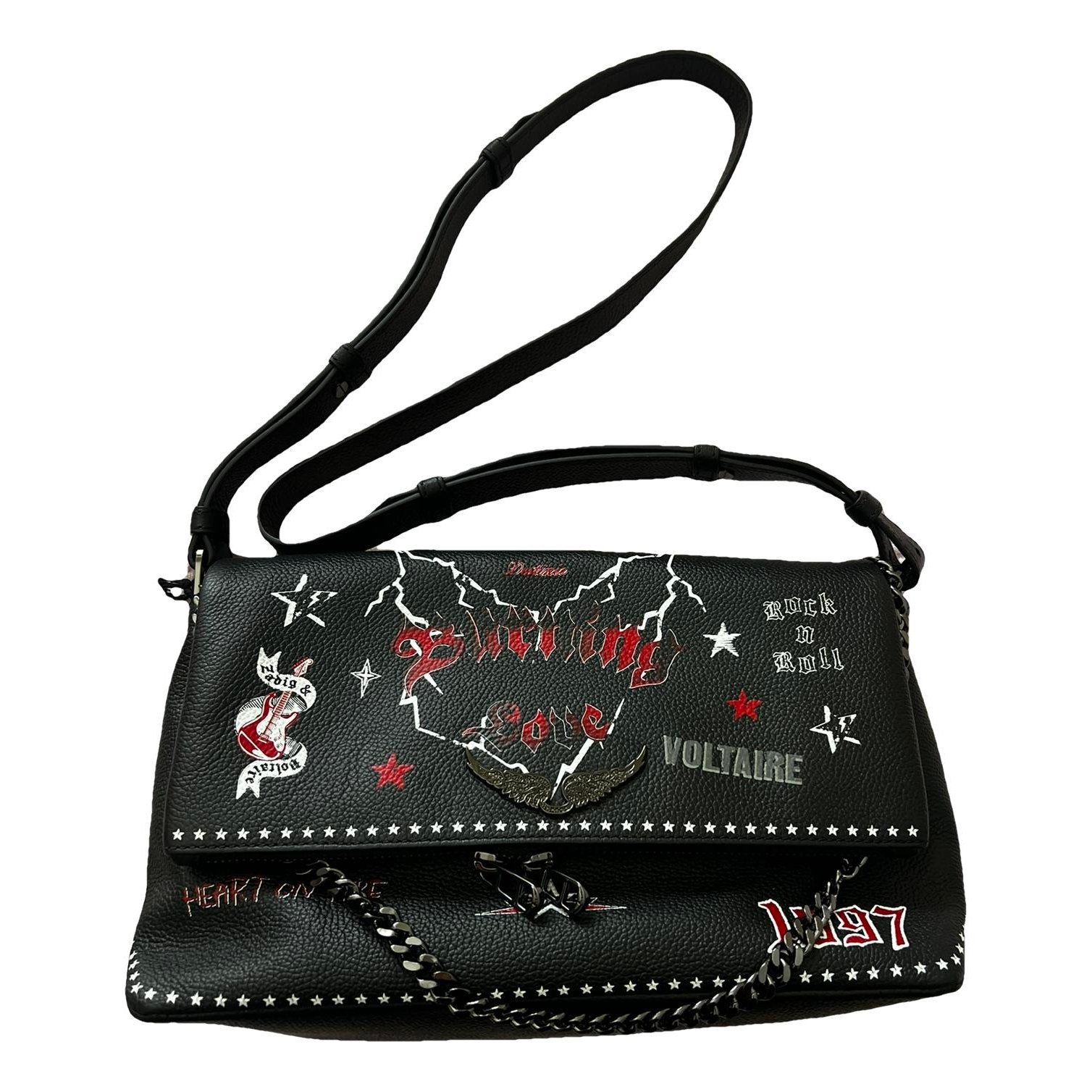 Rock leather crossbody bag