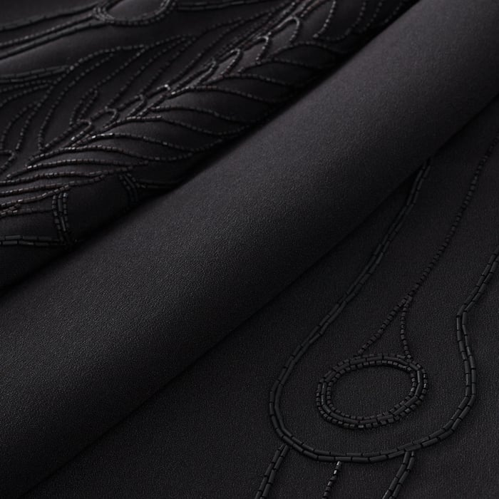 Noir Trompe l'Oeil Brandebourg Stole