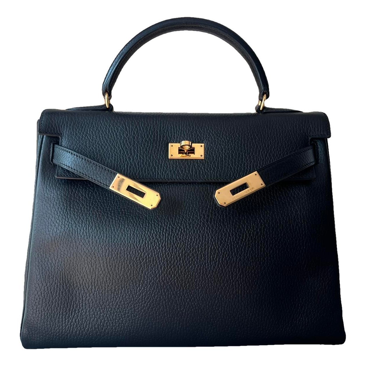 Hermes Kelly 32 Handbag Black Togo Leather 1996