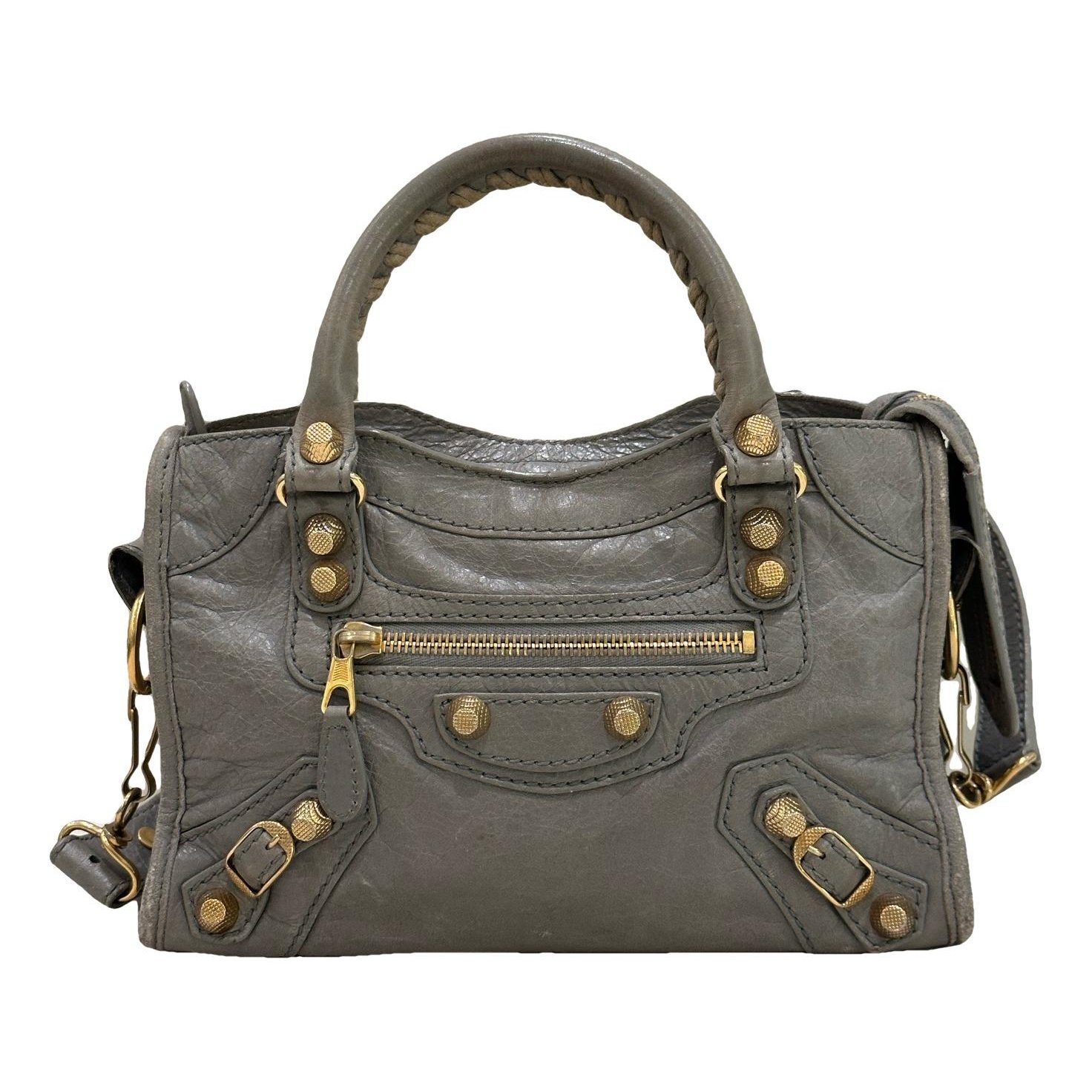 City leather handbag