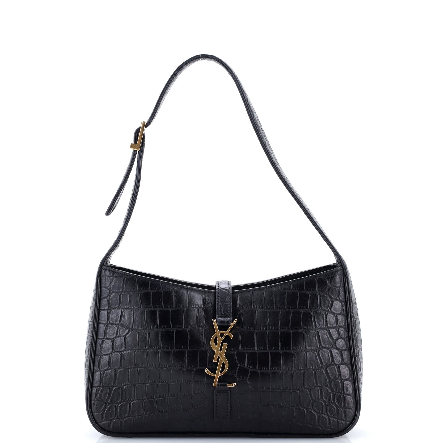 Le 5 a 7 Hobo Crocodile Embossed Leather Small