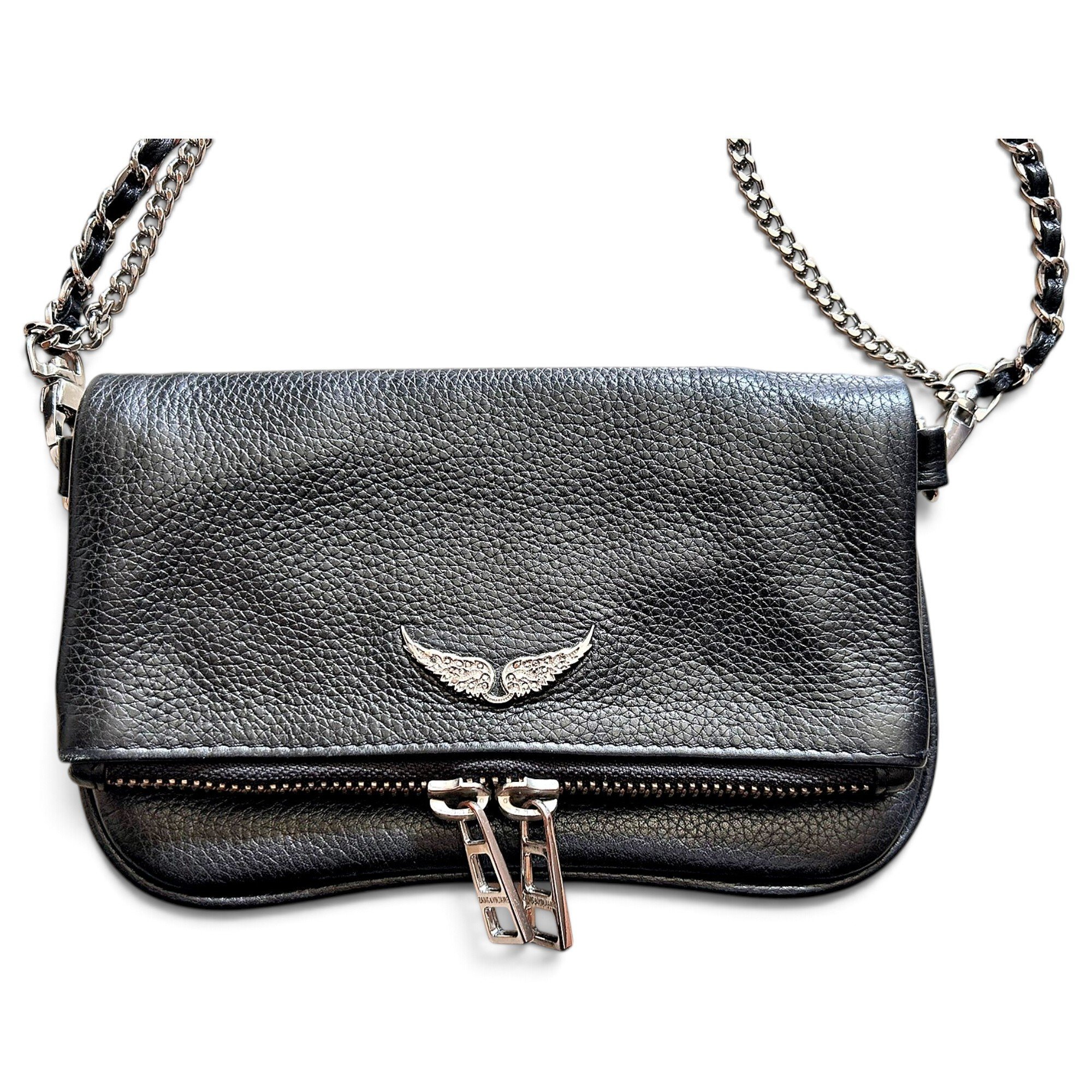 Leather clutch bag