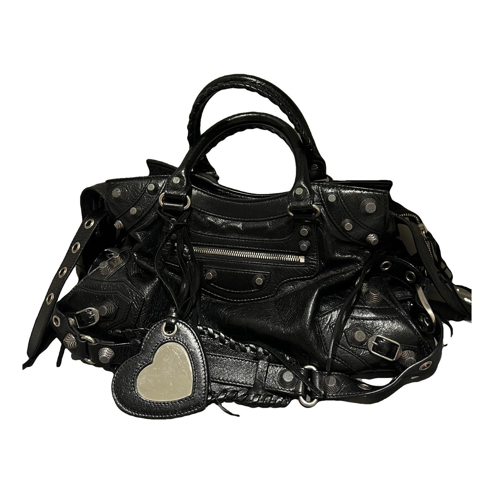 City leather handbag