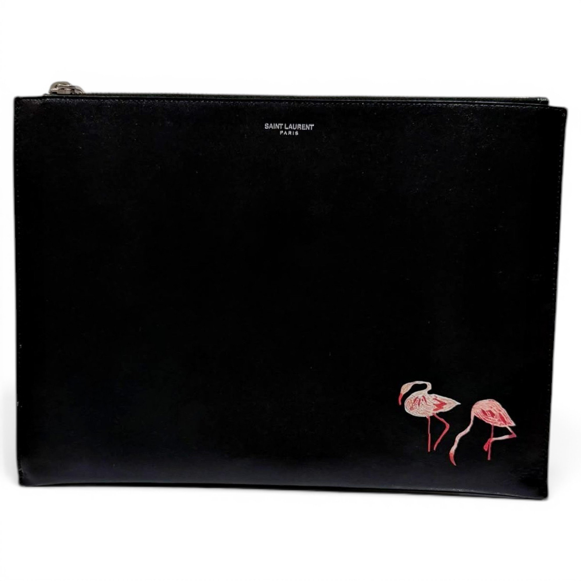 Leather clutch bag