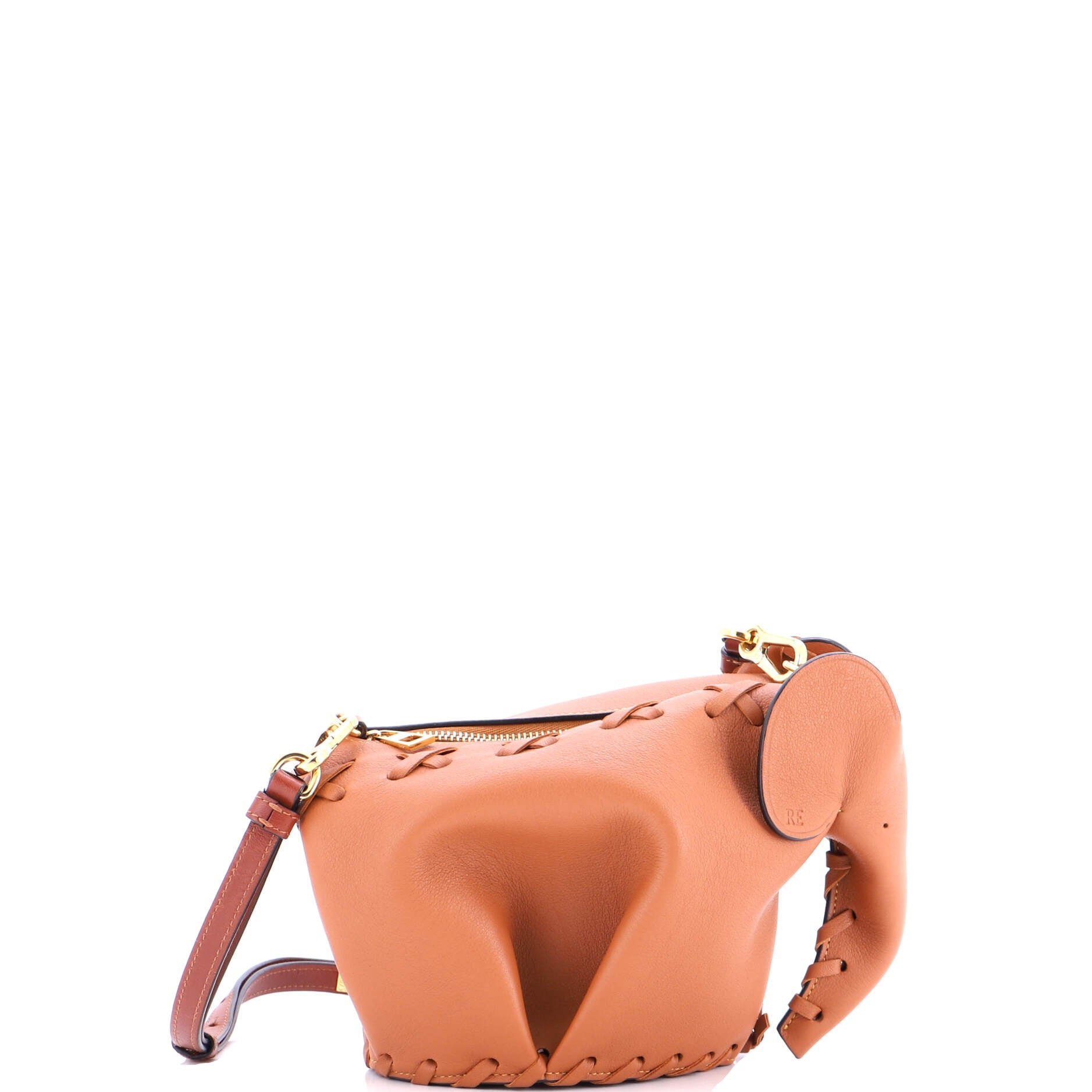 Loewe Elephant Crossbody Bag Whipstitch Leather Mini
