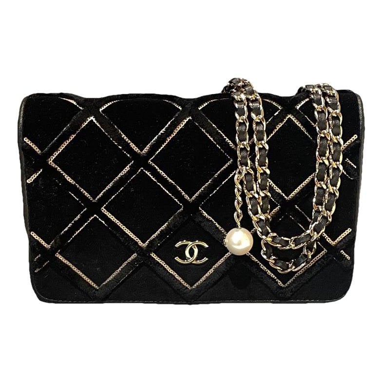 Wallet On Chain Timeless/Classique velvet crossbody bag