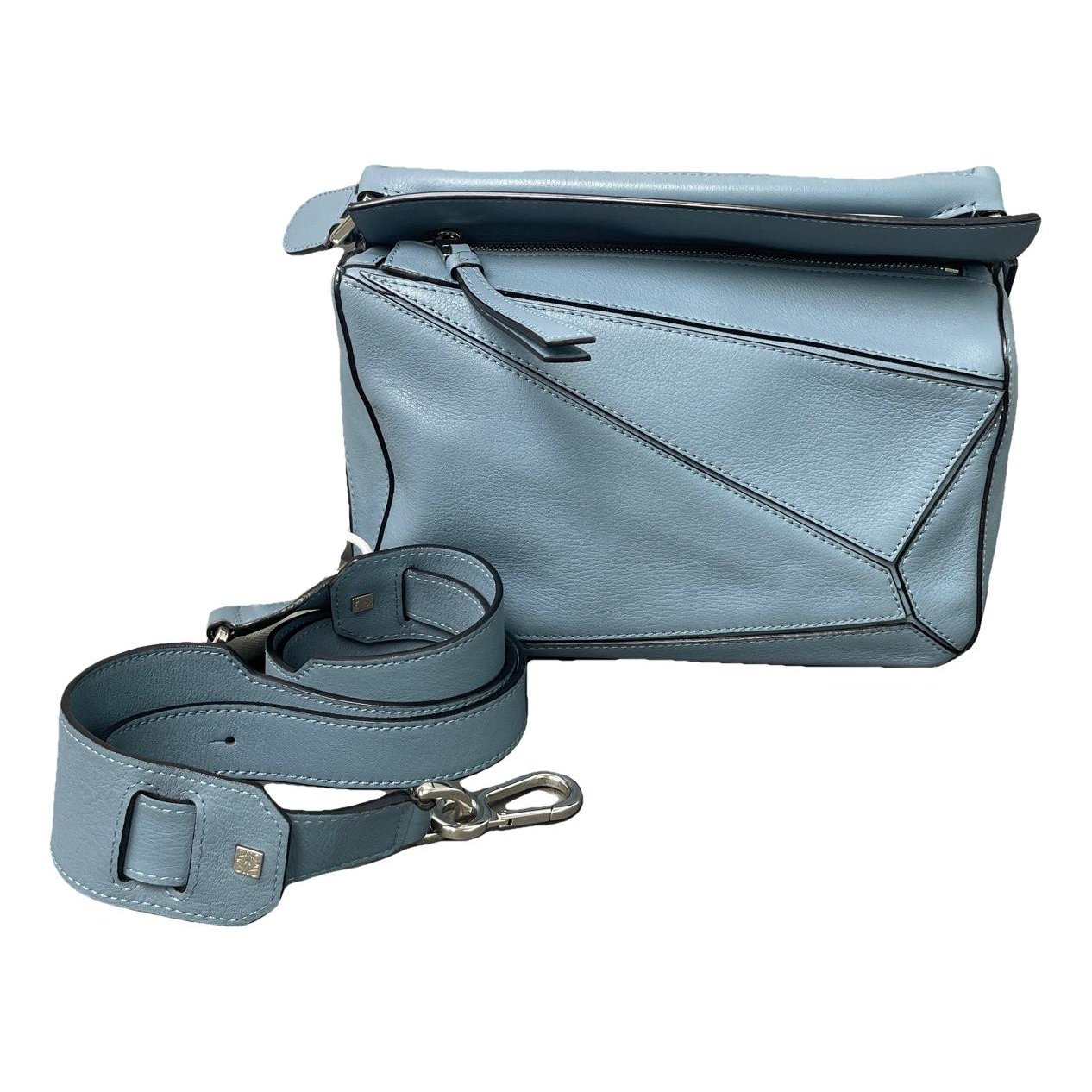 Puzzle leather handbag