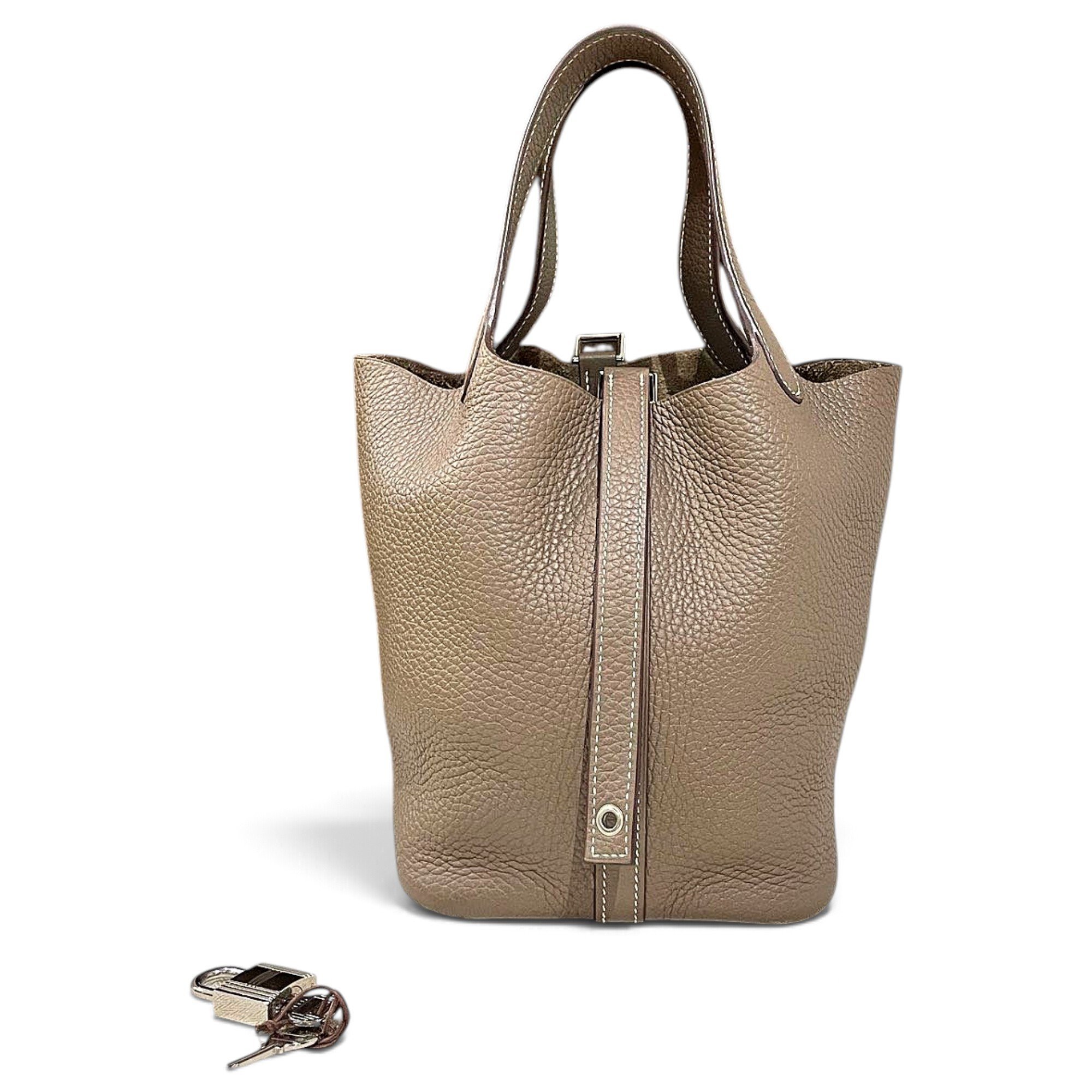 Picotin leather tote